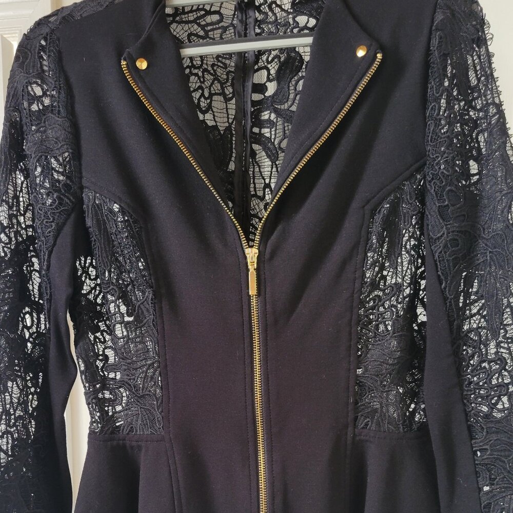 XOXO brand black lace peplum jacket